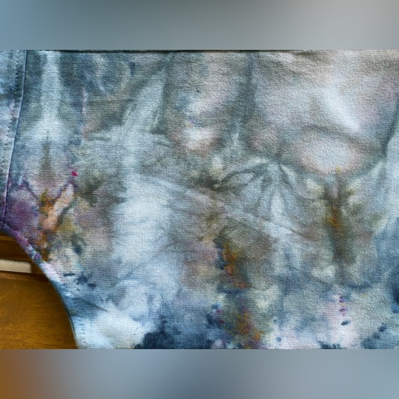 Boho Baby: One of a Kind Iced Dyed Overalls Romper 24m Blue/Green/Brown/Purple - Picture 12 of 14